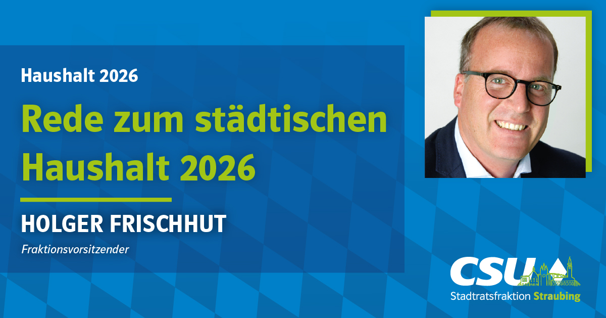 Bild: Rede zum städtischen Haushalt 2026 - Holger Frischhut